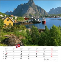Bildkalender »Europa«, 325 x 390 mm, April