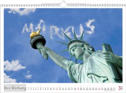 Bildkalender »Your Name«, personalisiert, 440x310 mm, März