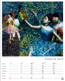 Wandkalender »Kunst«, 245x345 mm, Februar