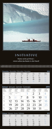 Dreimonatskalender »Motivation«, 300x790 mm, Januar