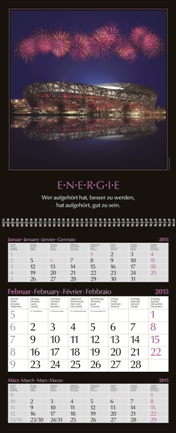 Dreimonatskalender »Motivation«, 300x790 mm, Februar