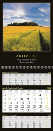 Dreimonatskalender »Motivation«, 300x790 mm, April