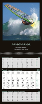 Dreimonatskalender »Motivation«, 300x790 mm, August