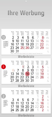 Dreimonatskalender »Tradition Plus«, 340x763 mm