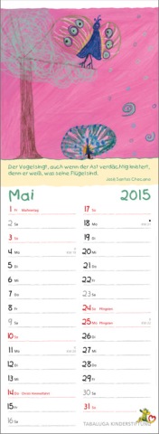 Streifenkalender »Herzensbilder«, 155x485 mm, Mai