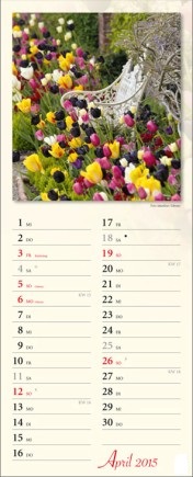 Streifenkalender »Verborgene Idylle«, 155x440 mm, April