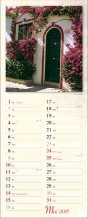Streifenkalender »Verborgene Idylle«, 155x440 mm, Mai