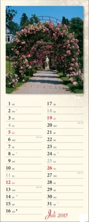Streifenkalender »Verborgene Idylle«, 155x440 mm, Juli
