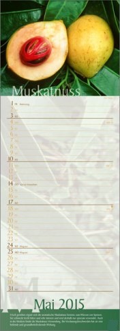 Streifenkalender »Erlebniswelt der Düfte«, 155x445 mm, Mai