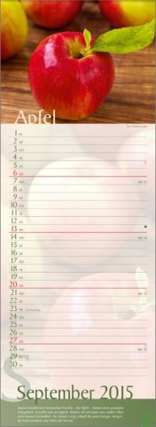 Streifenkalender »Erlebniswelt der Düfte«, 155x445 mm, September