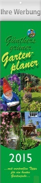 Streifenkalender »Günther's gruner Gartenplaner«, 120x525mm, Titelblatt