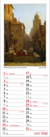 Streifenkalender »Spitzweg«, 120x390 mm, Mai