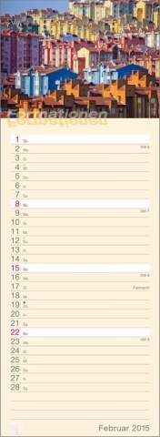 Streifenkalender »Formationen«, 155x485 mm, Februar