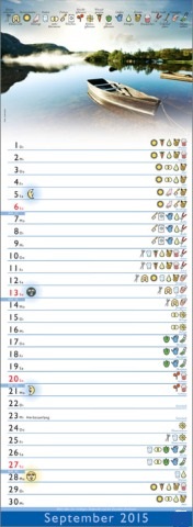 Streifenkalender &raquo;Mondkalender&laquo;, 155x485 mm, September