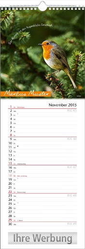 personalisierter Streifenkalender »Stille Momente«, 145x445 mm, November