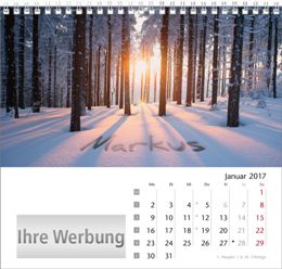 Tischaufstellkalender »Your Name«, Januar