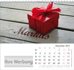 Tischaufstellkalender »Your Name«, Dezember