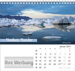 Tischaufstellkalender »Elemente«, personalisiert, Januar