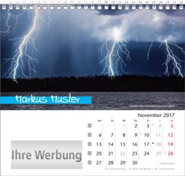 Tischaufstellkalender »Elemente«, personalisiert, November