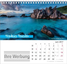 Tischaufstellkalender »Elemente«, personalisiert, Juni