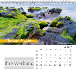 Tischaufstellkalender »Elemente«, personalisiert, Juli