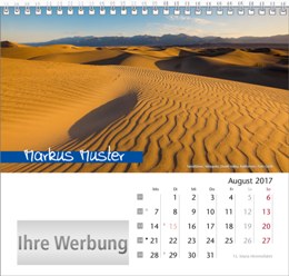 Tischaufstellkalender »Elemente«, personalisiert, August