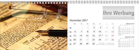 Tischquerkalender »Your Name«, November