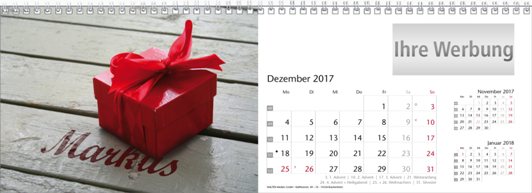 Tischquerkalender »Your Name«, Dezember