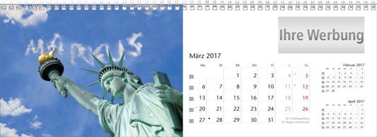Tischquerkalender »Your Name«, März