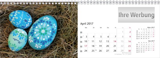 Tischquerkalender »Your Name«, April