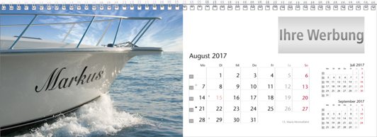 Tischquerkalender »Your Name«, August