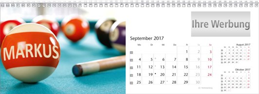 Tischquerkalender »Your Name«, September