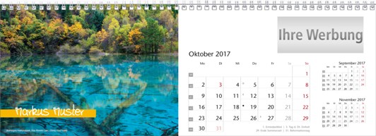 Tischquerkalender »Elemente«, personalisiert, Oktober