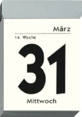 Tages-Abreißkalender »T_301F«, 40x60 mm, FSC-zertifiziert